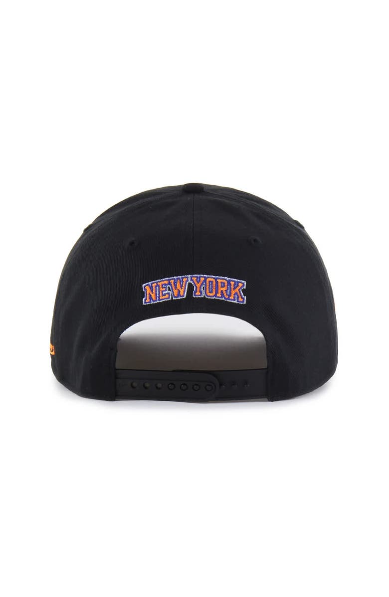 '47 Men's Brand Seen by '47 Black New York Knicks Sorry I Was Hooping Hitch Adjustable Hat, Alternate, color, Black