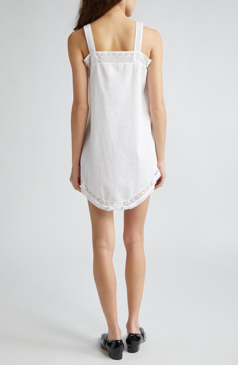 Bode Lace Trim Cotton Convertible Teddy, Alternate, color,