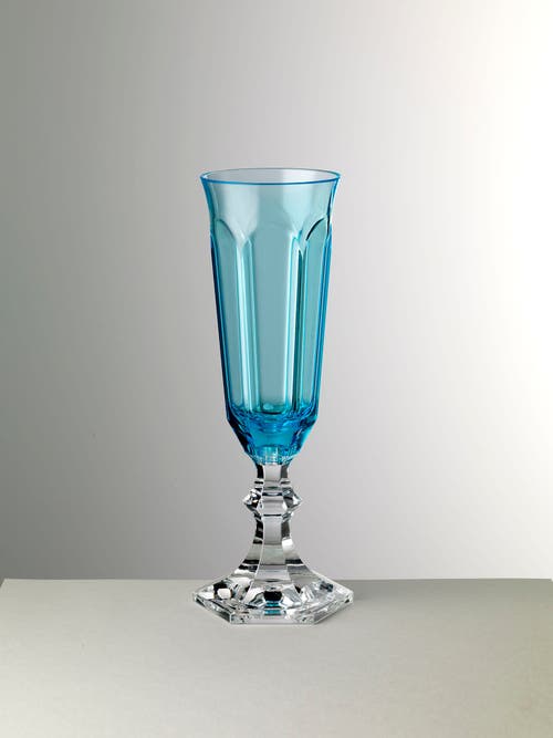 Mario Luca Giusti Set Of 6 Dolce Vita Champagne Flutes In Turquoise