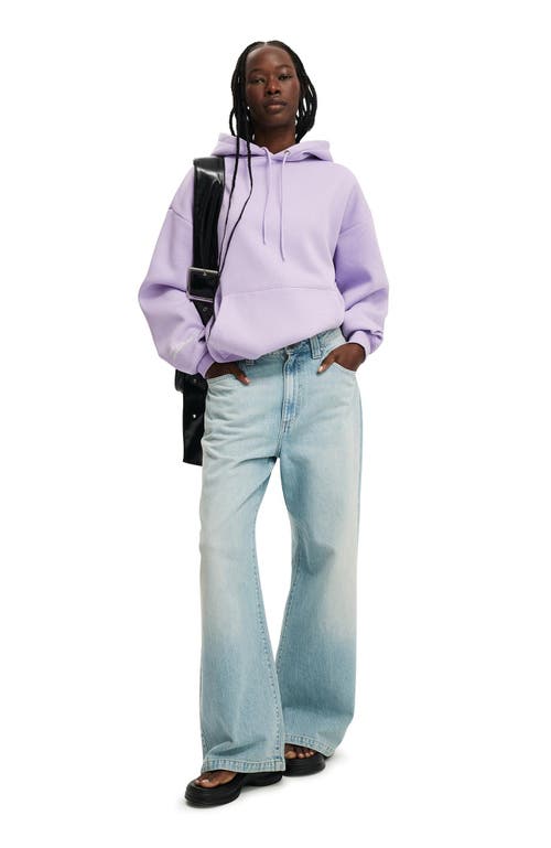 Cotton On Premium Oversized Graphic Hoodie In Purple
