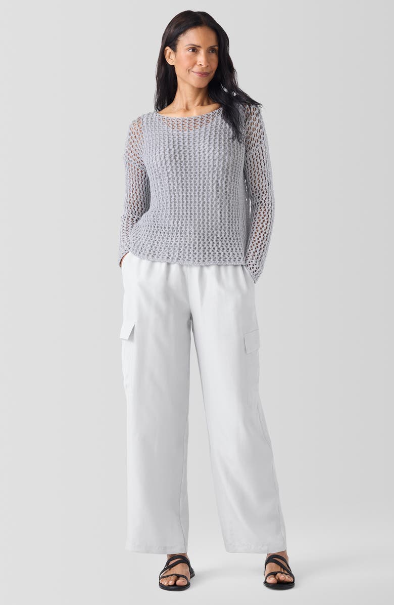 Eileen Fisher Bateau Neck Organic Cotton Sweater, Alternate, color, 
