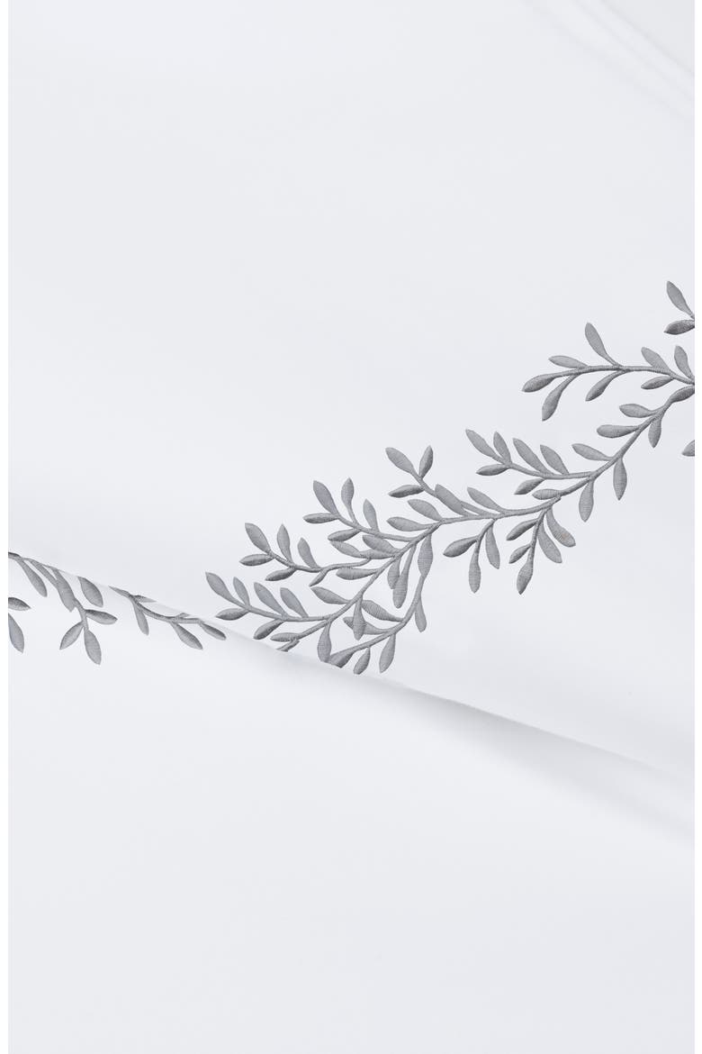 Floral Embroidered 600 Thread Count 100% Cotton Duvet Cover Set, Alternate, color, GREY
