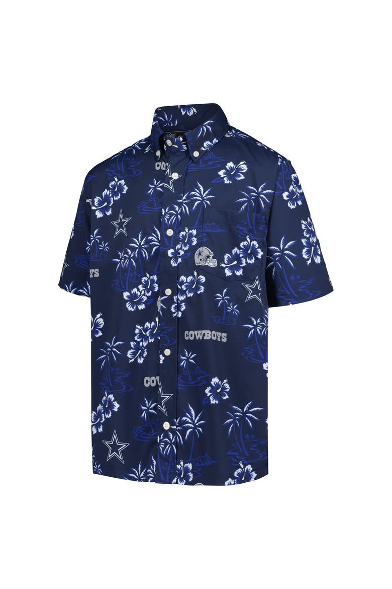 Youth Reyn Spooner Navy Dallas Cowboys Button-Down Short Sleeve Shirt, Alternate, color, Navy