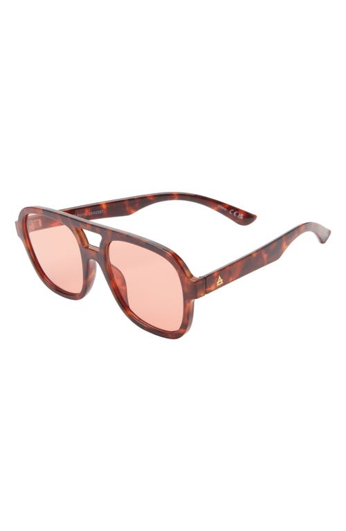 Aire Whirlpool 53mm Aviator Sunglasses In Dark Tort/cinnamon Tint