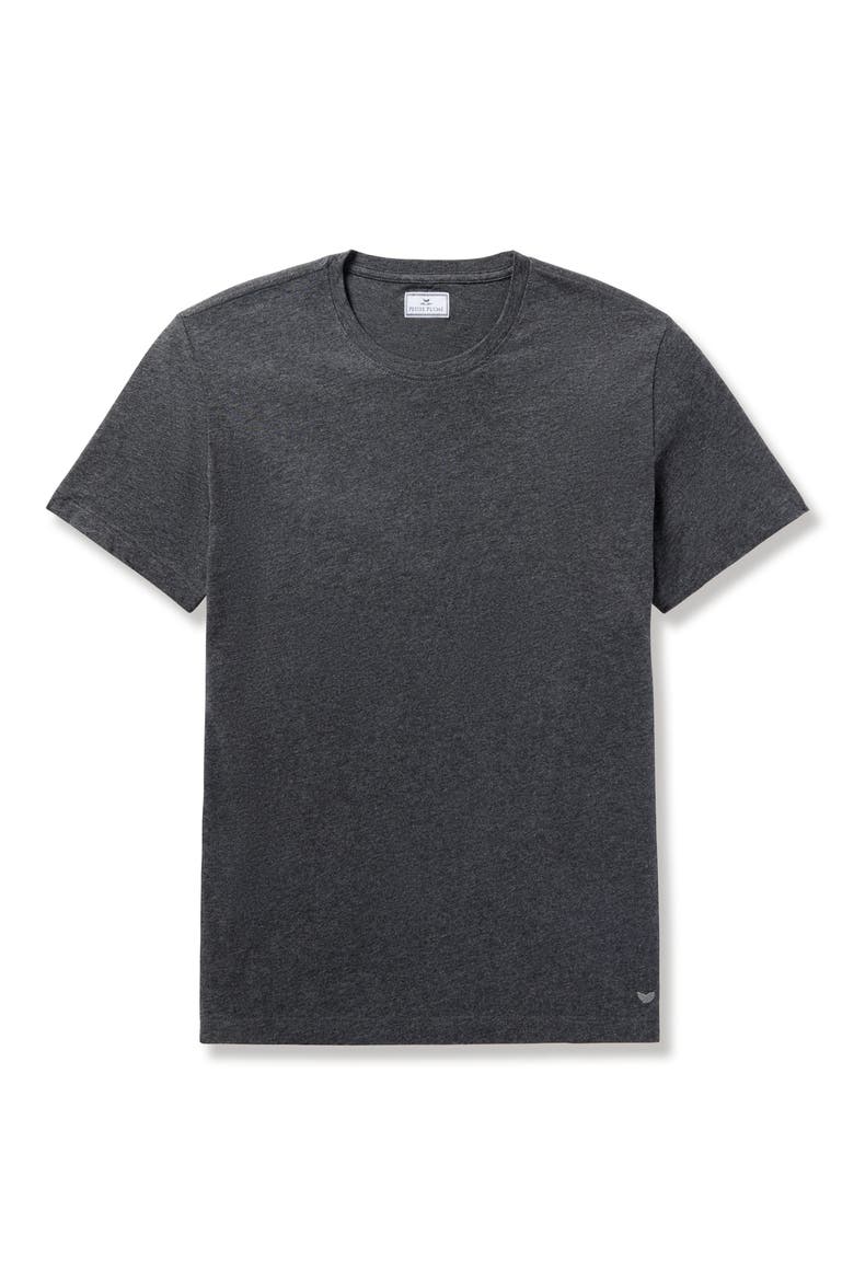 Crewneck Pima Cotton Short Sleeve Pajama T-Shirt, Alternate, color, GREY