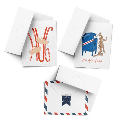 Sympathy Greeting Card Pack (3ct) "You Got Fans, Happy Envelope, Hug"