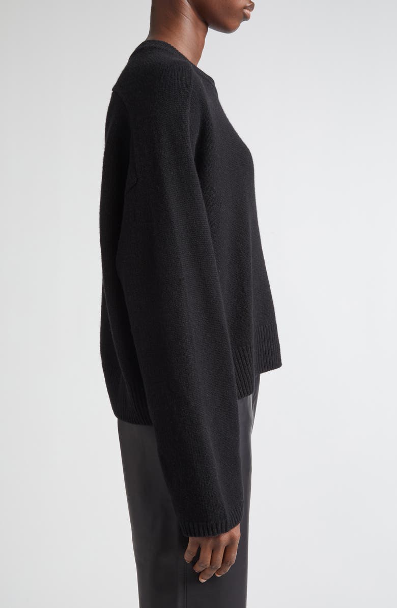LOULOU DE SAISON Bill Draped Cashmere Sweater, Alternate, color, Black