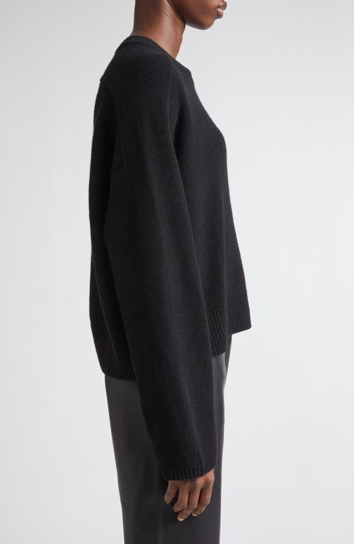 Loulou De Saison Bill Draped Metallic-ornament Sweater In Black