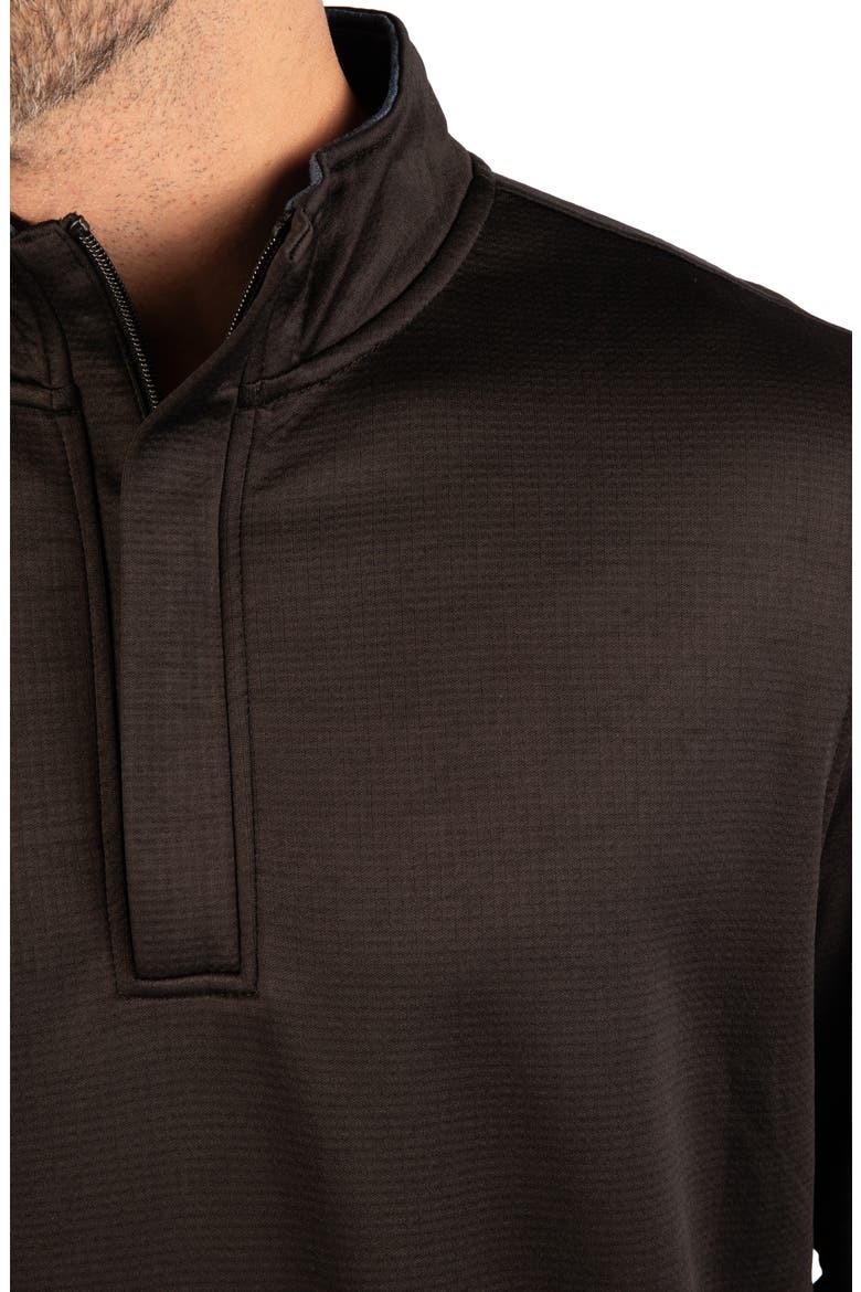 Luxe Performance Golf Fleece Quarter Zip Pullover, Alternate, color, BLACK