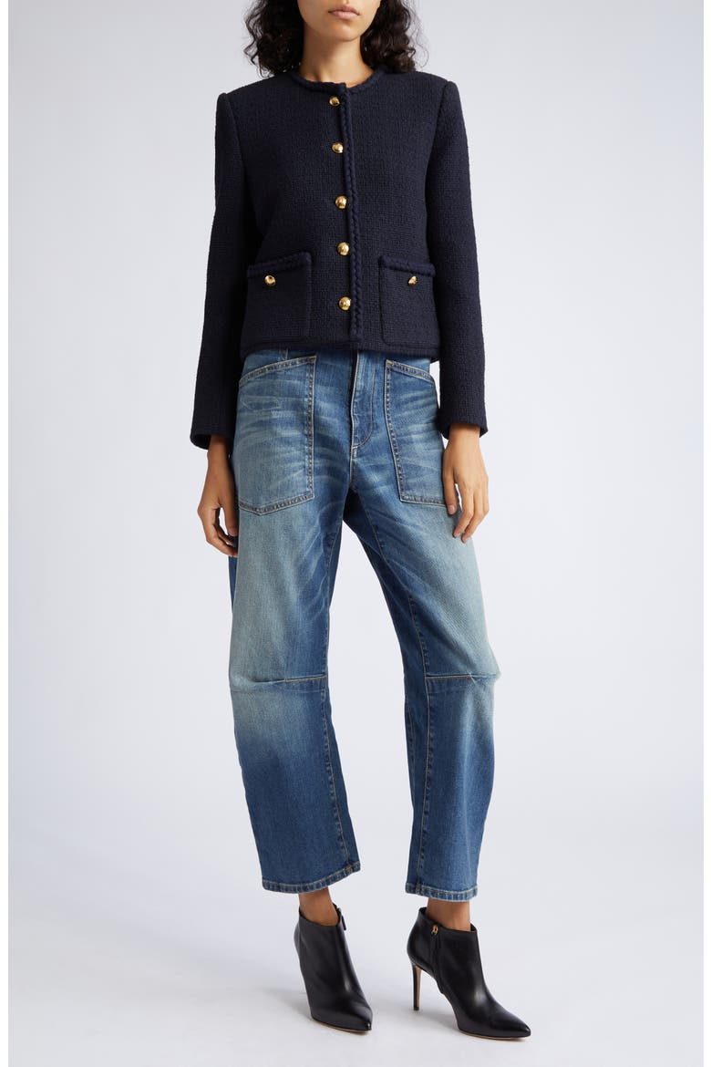 Shon Barrel Jeans, Alternate, color, CLASSIC WASH