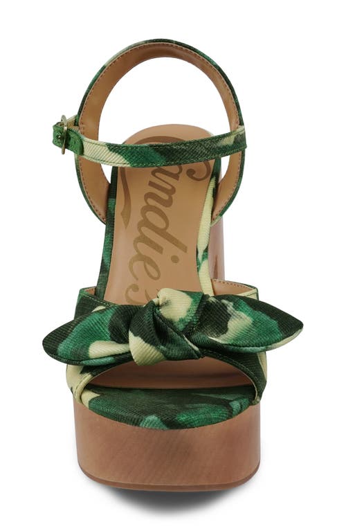 Candies Candie's Knotted Platform Sandal In Green