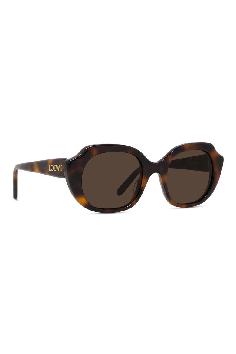Slim 50mm Geometric Sunglasses, Alternate, color, DARK HAVANA / BROWN