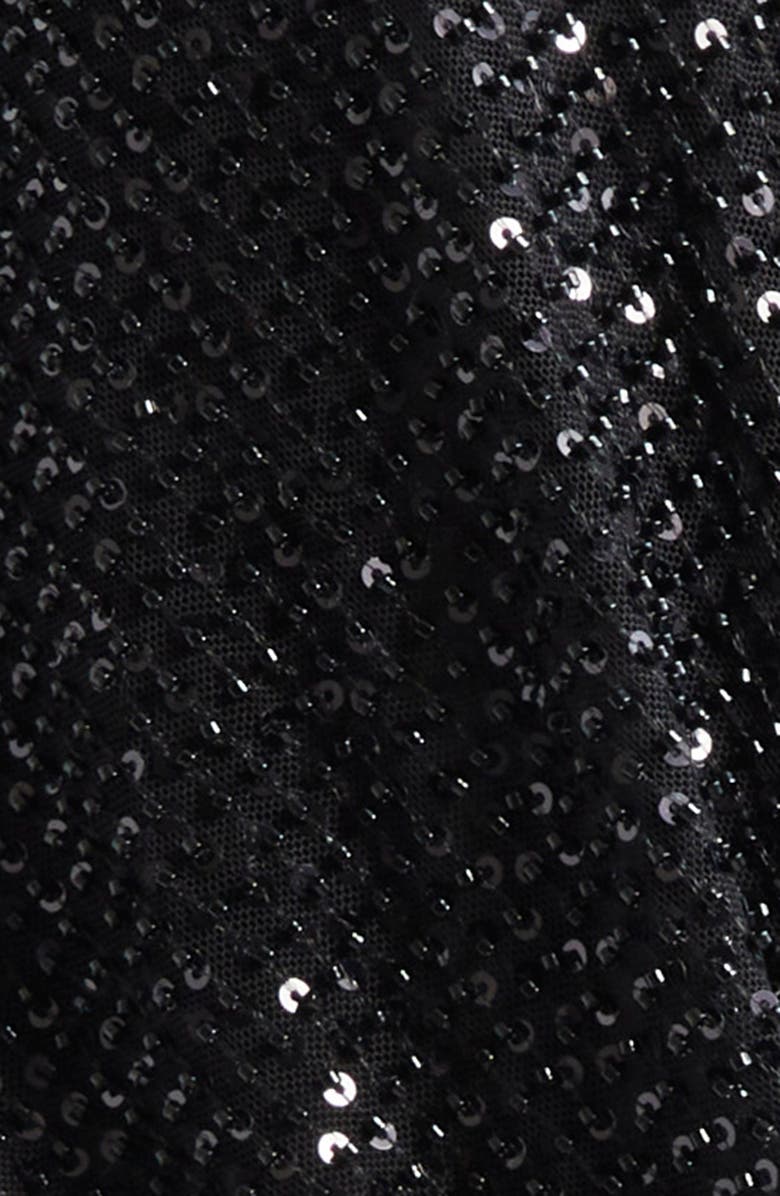 Ramy Brook Sullivan Sequin Halter Tank, Alternate, color, Black Beaded Mesh