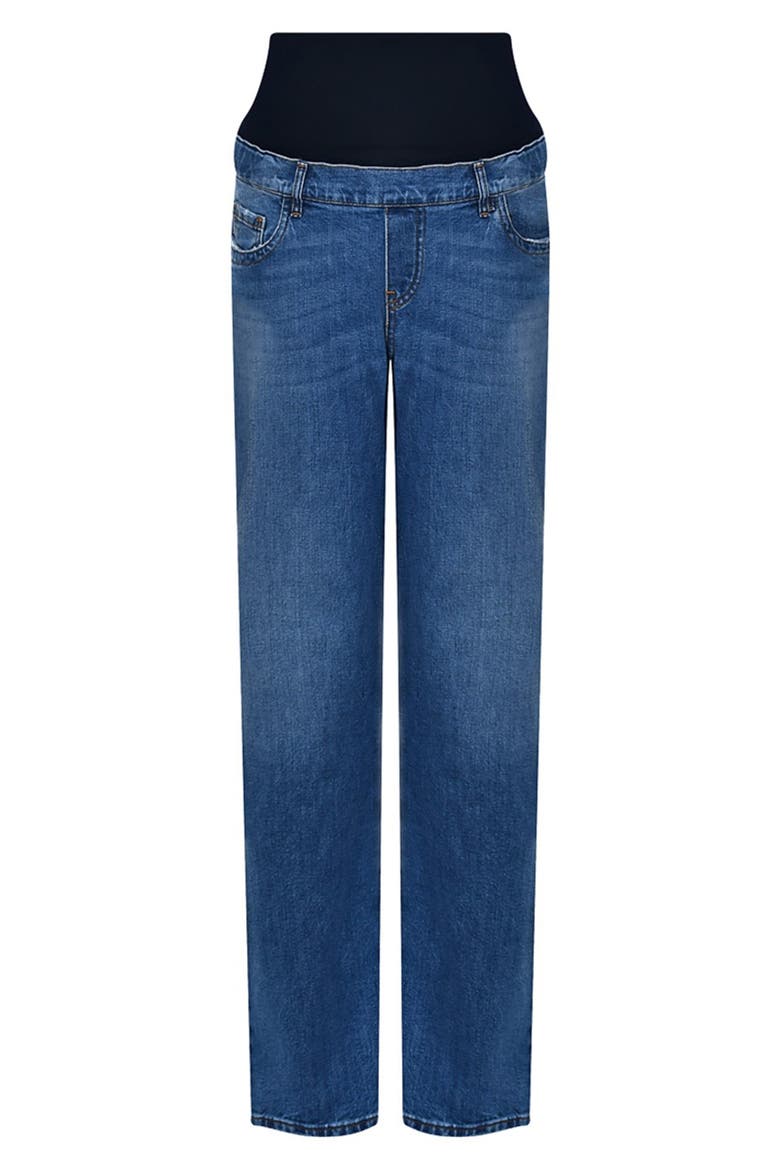 Over the Bump Straight Leg Maternity Jeans, Alternate, color, MEDIUM BLUE