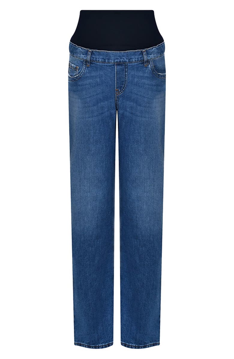 PIETRO BRUNELLI MATERNITY High Waist Straight Leg Maternity Jeans, Alternate, color, Medium Blue