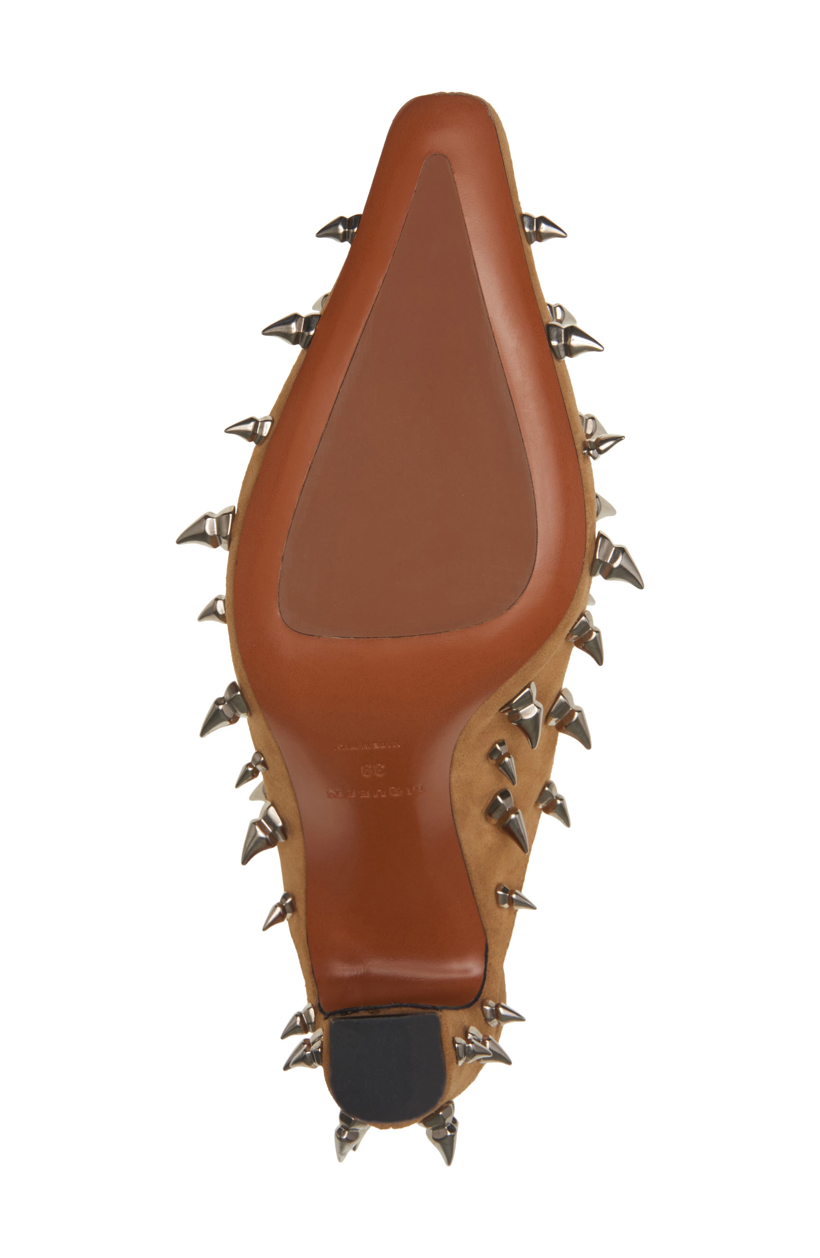 Thorn Studded Mule, Alternate, color, HONEY/ SILVER
