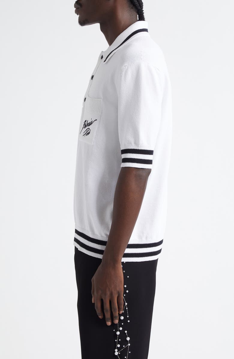 Balmain Paris Logo Signature Polo, Alternate, color, 