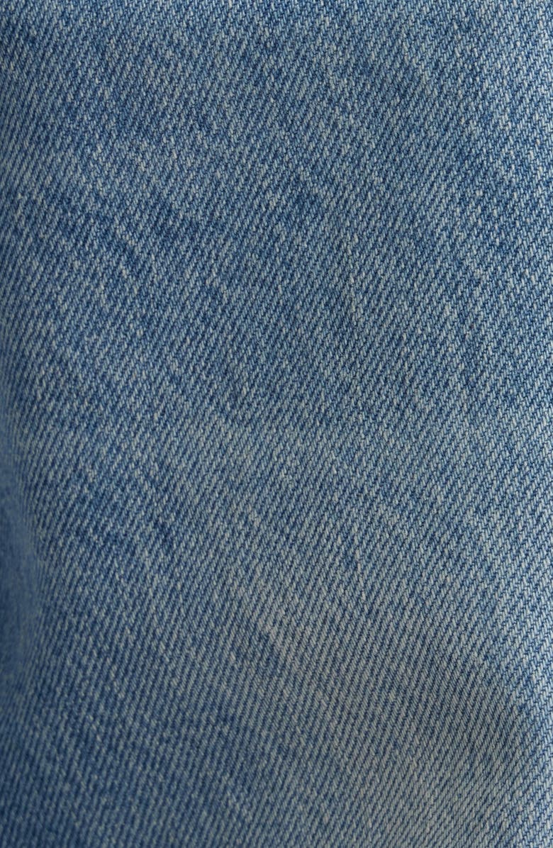 LoveShackFancy Bambie Lace Wide Leg Jeans, Alternate, color, Faded Blue