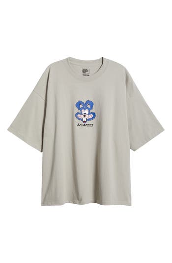 Vans Toon Face Oversize Graphic T-shirt In Gray
