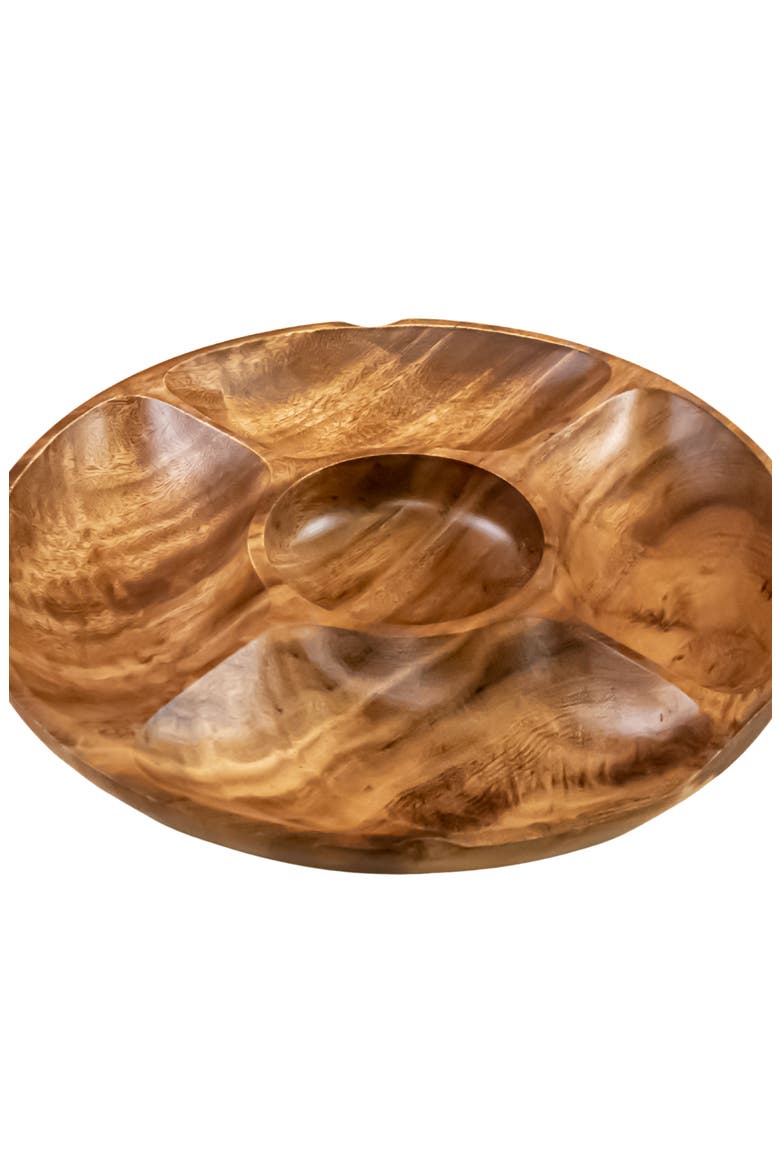Acacia 5-Compartment Serving Tray, Alternate, color, Natural