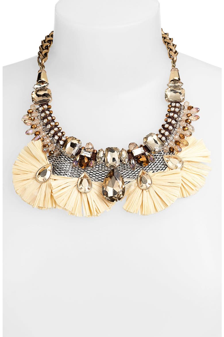 Crystal Bib Necklace, Alternate, color, GOLD MULTI