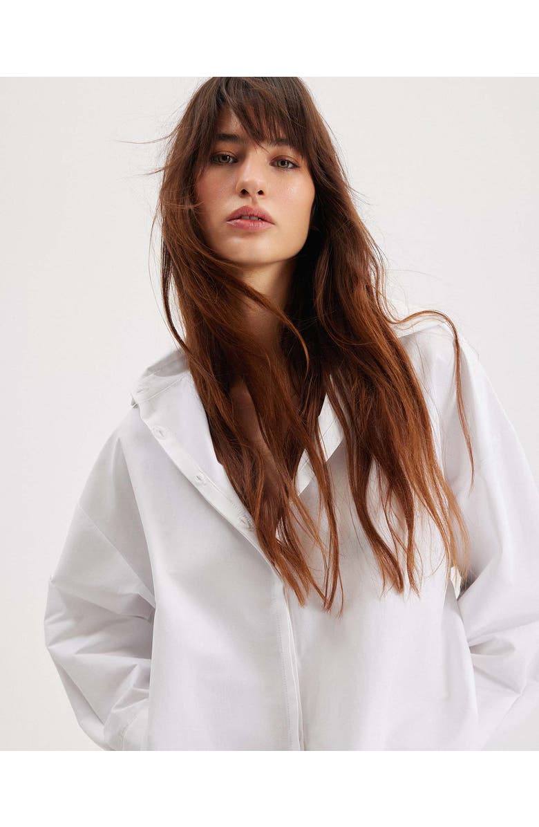 THEO The Label Echo Selena-Print Back Banker Shirt, Alternate, color, Future Dusk