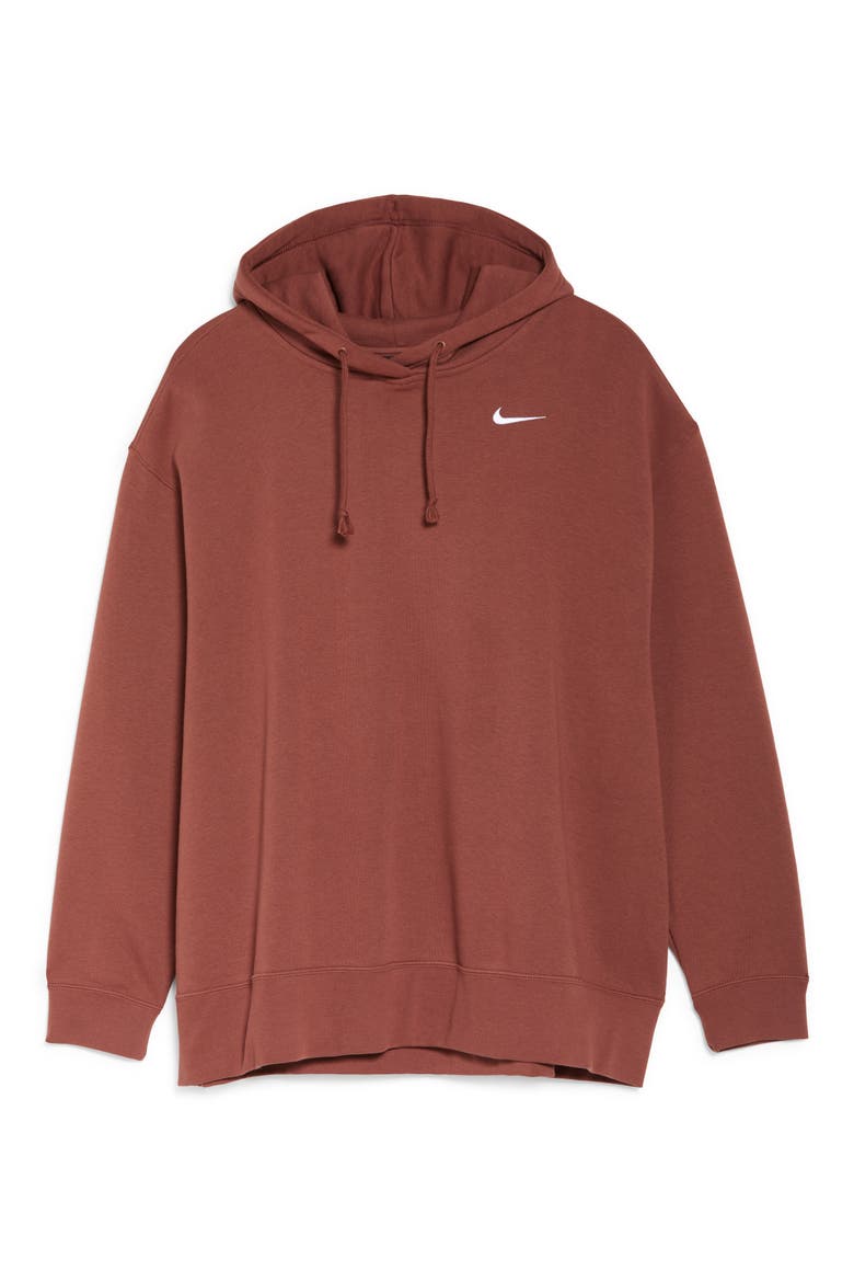 Fleece Hoodie, Alternate, color, DARK PONY/ WHITE