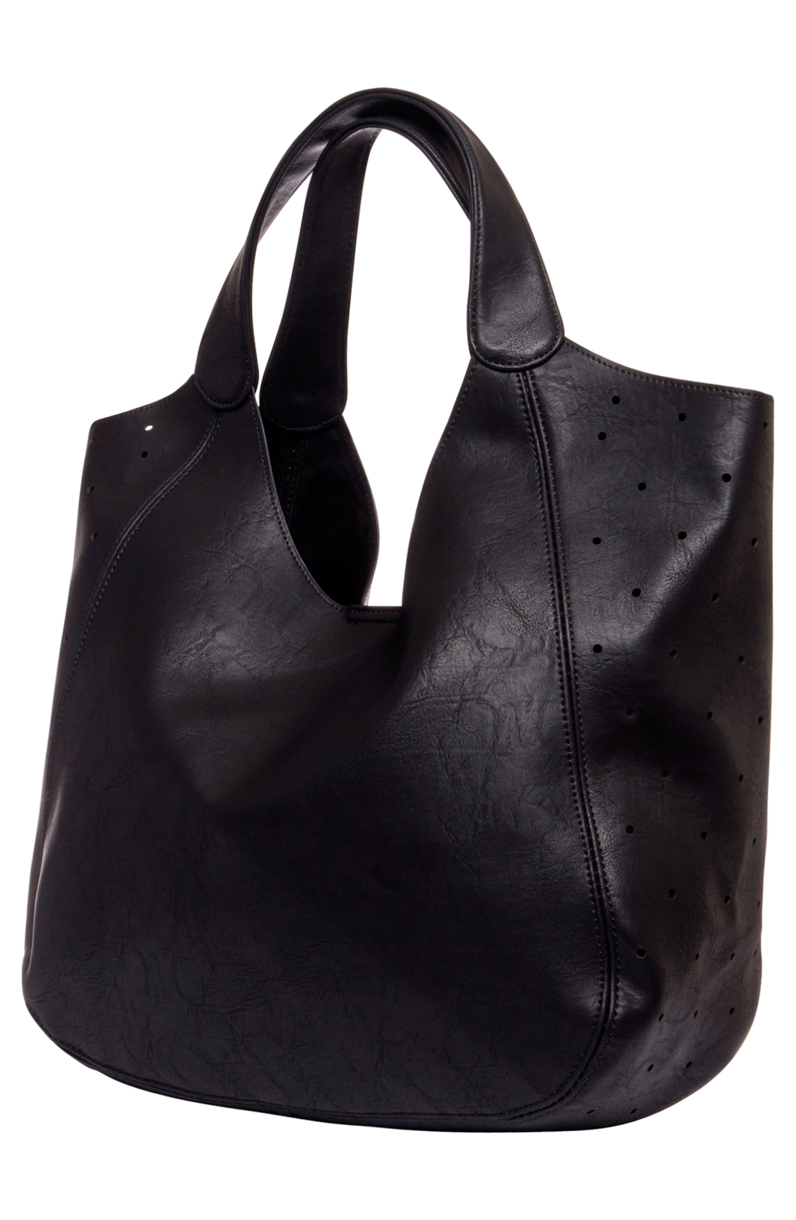 Urban Originals Masterpiece Perforated Vegan Leather Hobo, Alternate, color, 