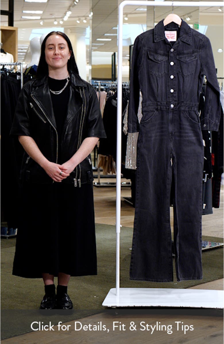 Western Long Sleeve Denim Jumpsuit