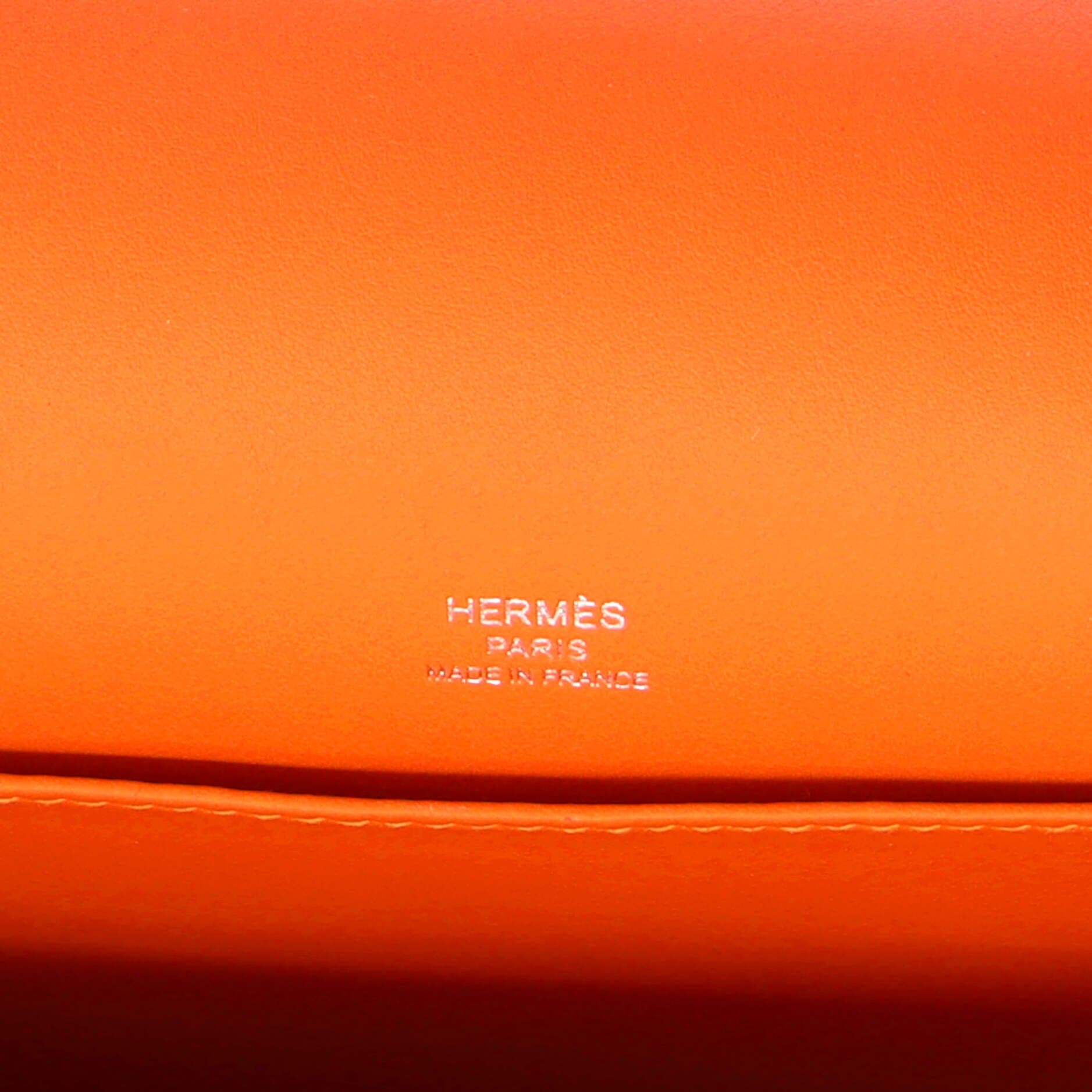 Pre-Owned Hermes Geta Bag Chevre Mysore, Alternate, color, Orange Minium