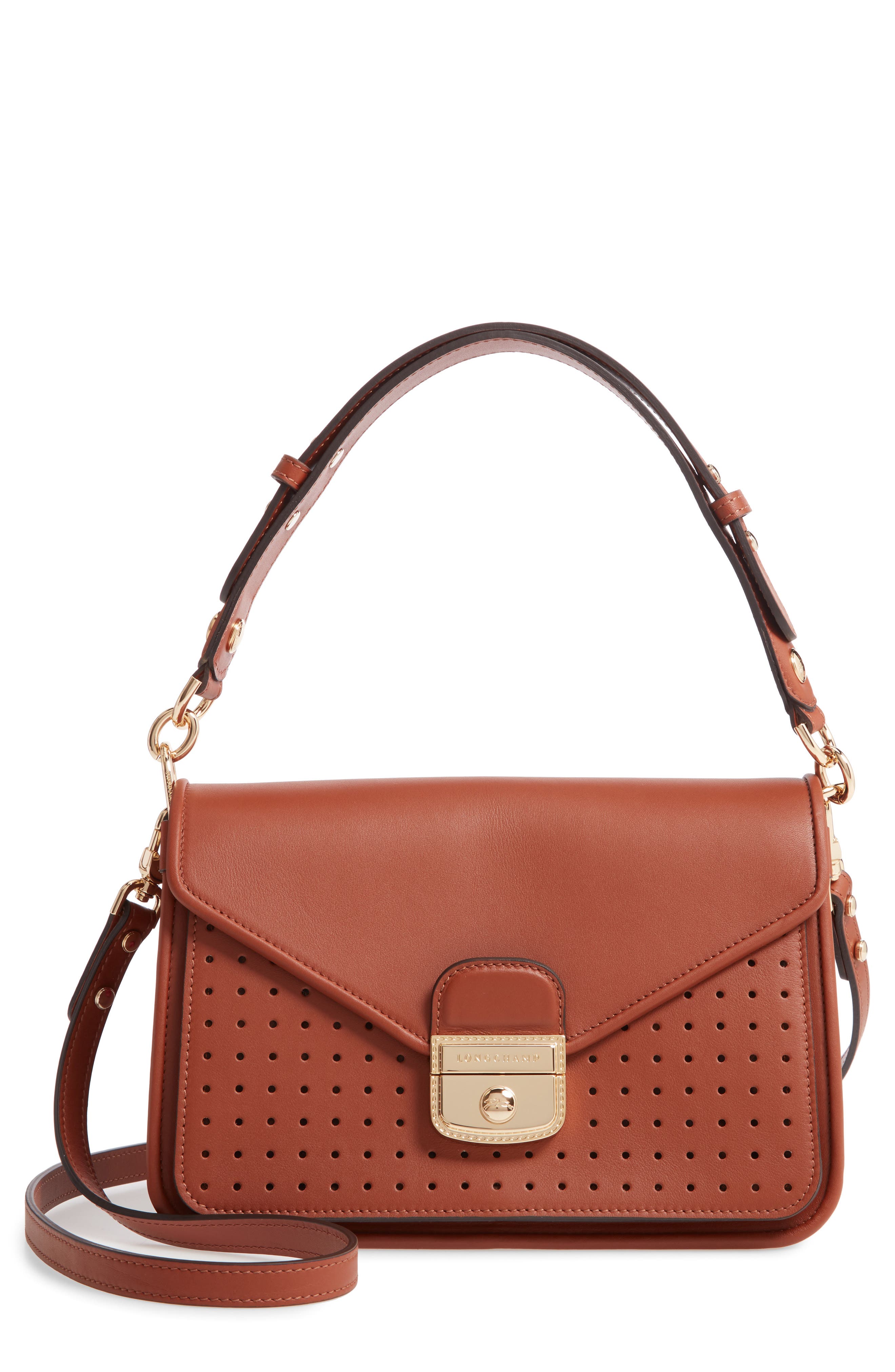 Longchamp Mademoiselle Calfskin Leather Crossbody Bag