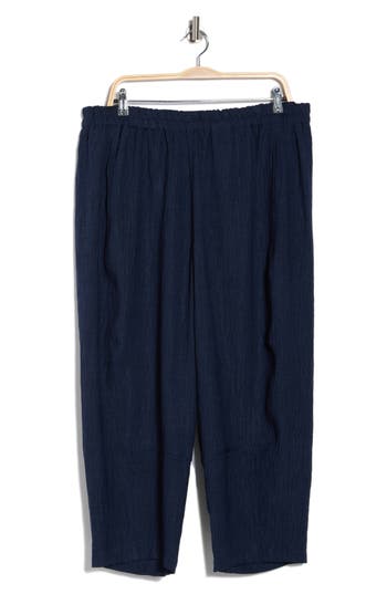 Max Studio Texture Barrel Pants In Blue