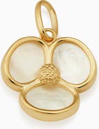Oradina 14K Gold Petals of Pearl Pendant Charm