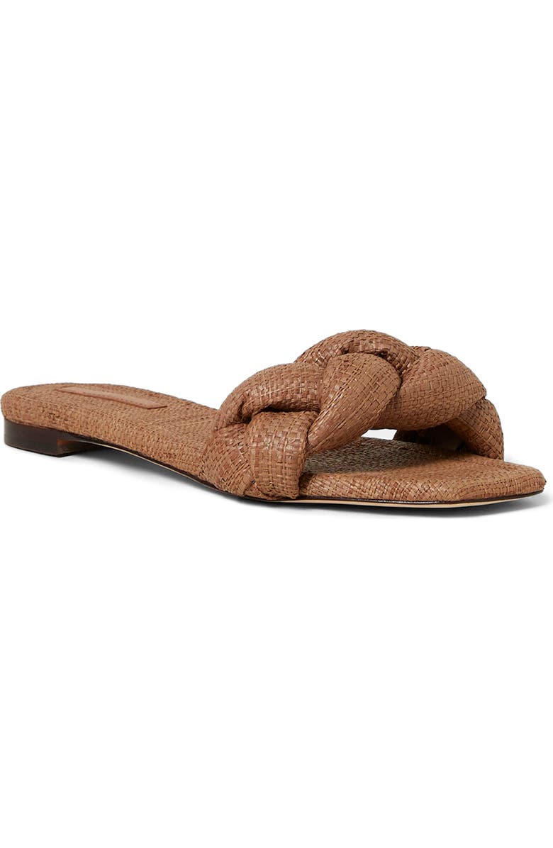 Loeffler Randall <p>Joanna Braided Slide Sandal (Women) </p>, Main, color, Brown