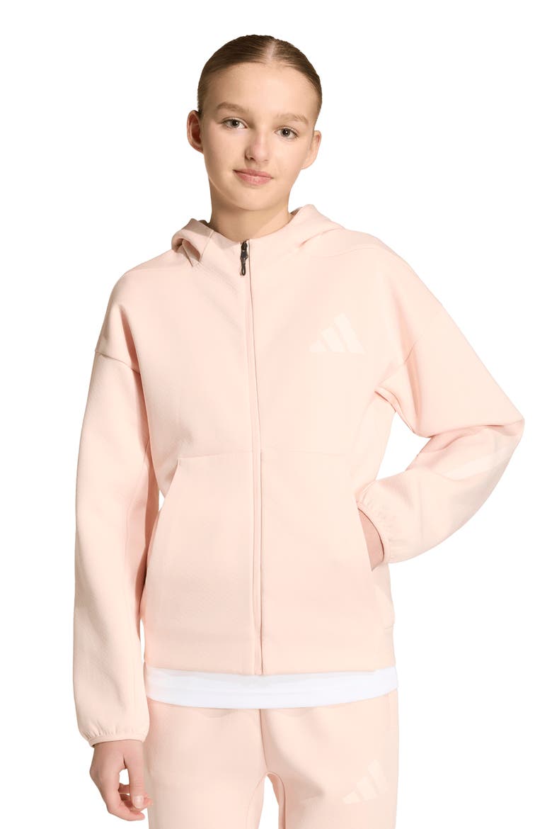 Kids' Z.N.E. Zip Hoodie, Alternate, color, BLUSH PINK/ PINK TINT