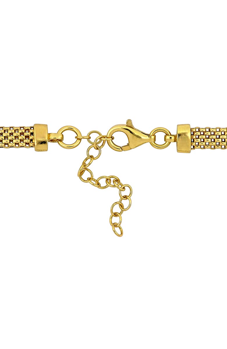 Julianna B. Cubic Zirconia Cluster Heart Bracelet Yellow Plated, Alternate, color, Yellow-Plated