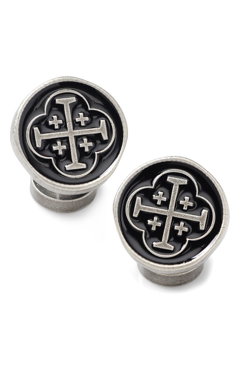 Cufflinks, Inc. Shipwreck Cross Coin Cuff Links, Main, color, Black