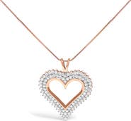 Haus of Brilliance Silver 3.00 Cttw Diamond Heart Pendant Necklace