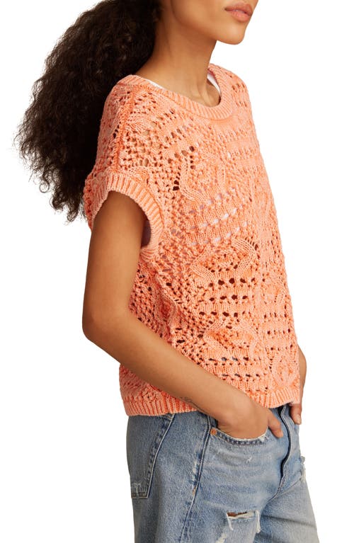Lucky Brand Open Knit Sleeveless Sweater In Nude