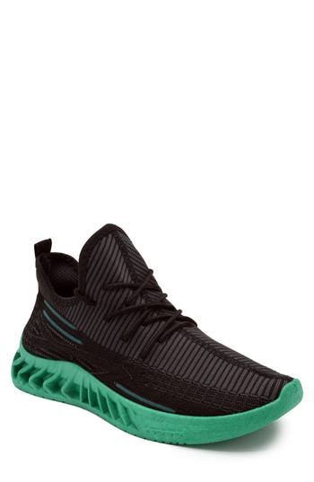 Akademiks Fit Jogger Sneaker In Black-teal