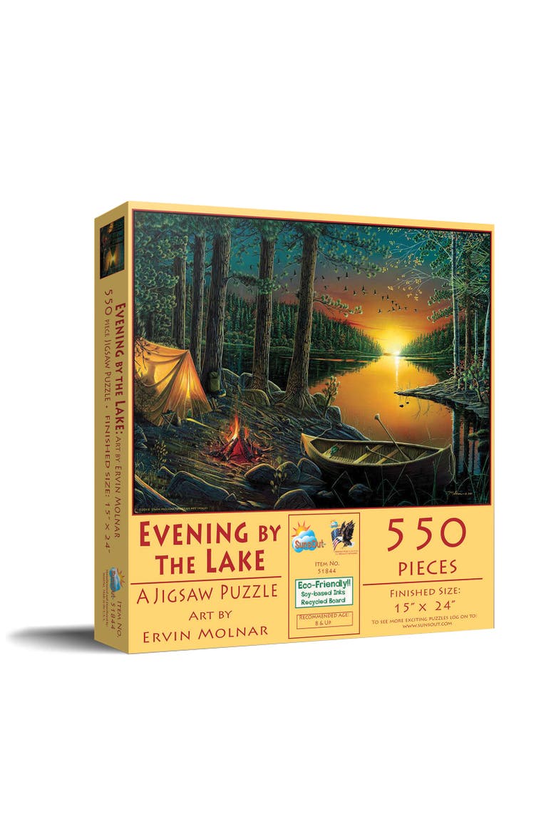 Evening by the Lake 550 piece Jigsaw Puzzle for Adults, Main, color, Multicolor