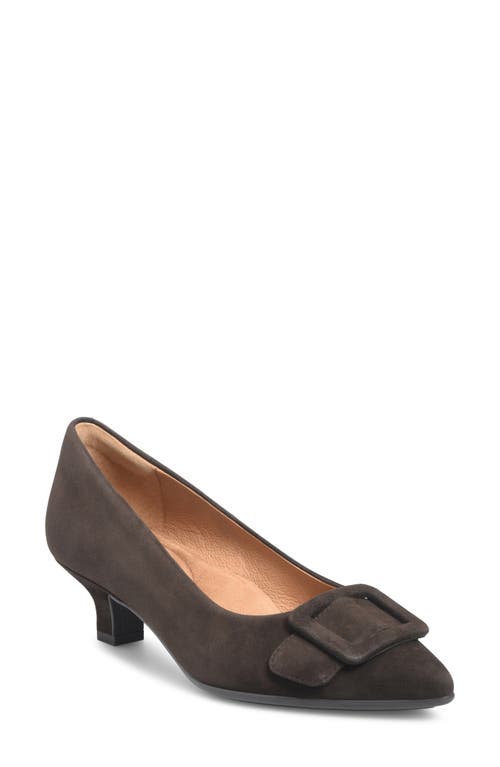 Söfft Sadie Pointed Toe Kitten Heel Pump In Brown