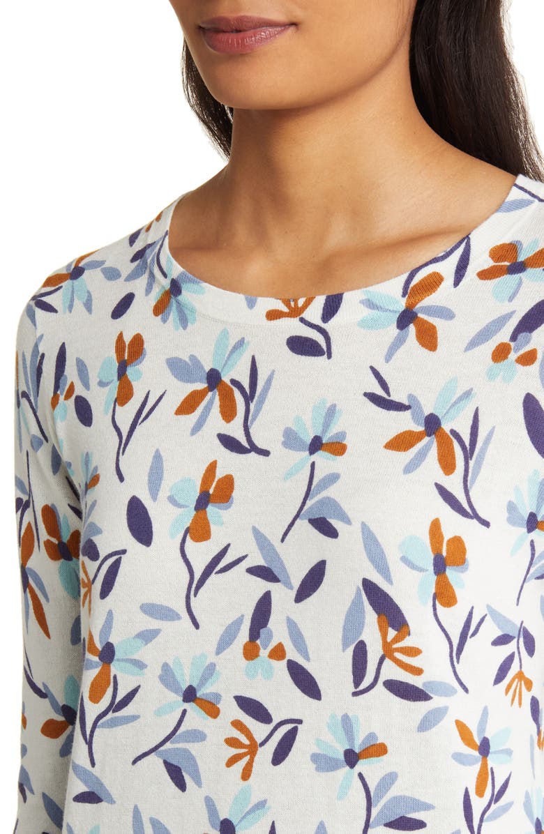 Hatley Katie Floral Print Crewneck Sweater, Alternate, color, 