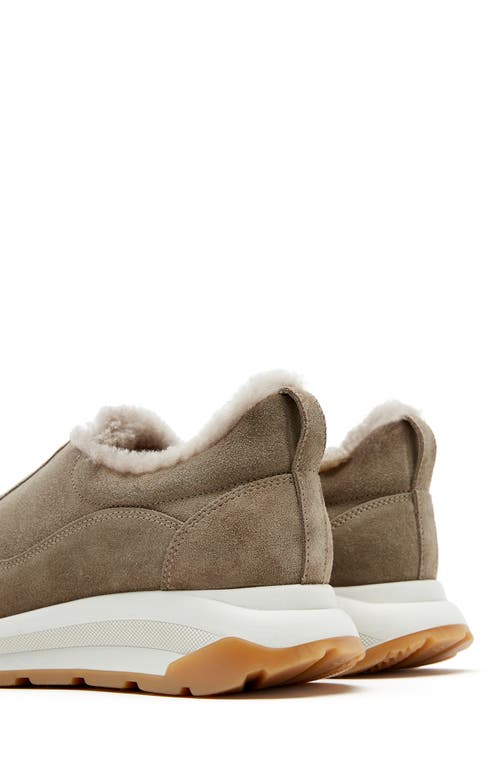 La Canadienne Vada Genuine Shearling Lining Slip-on Sneaker In Brown