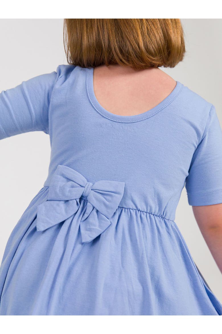 Knit Short Sleeve Twirl Dress, Alternate, color, Periwinkle Blue