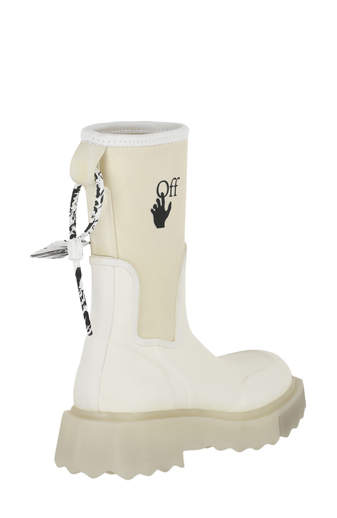 Off-White Sponge Sole Rain Boot, Alternate, color, 