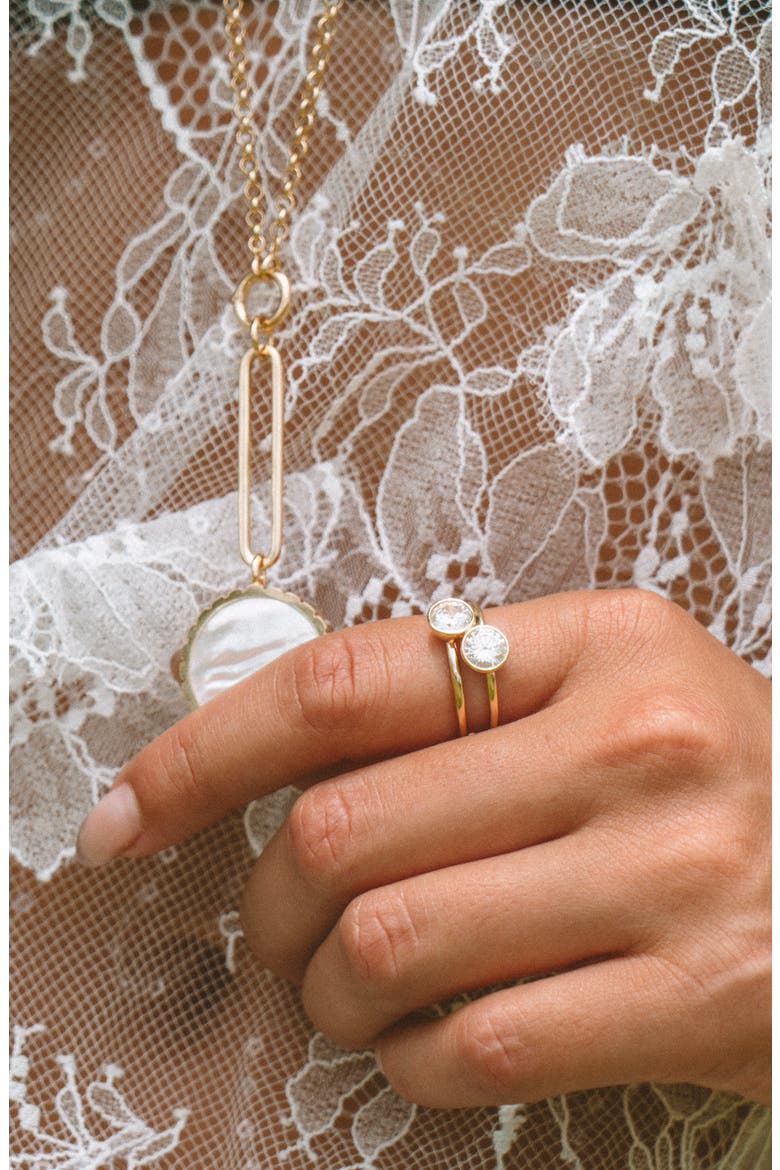 Dottie 14k Gold Plated Cubic Zirconia Ring, Alternate, color, 14K GOLD PLATED