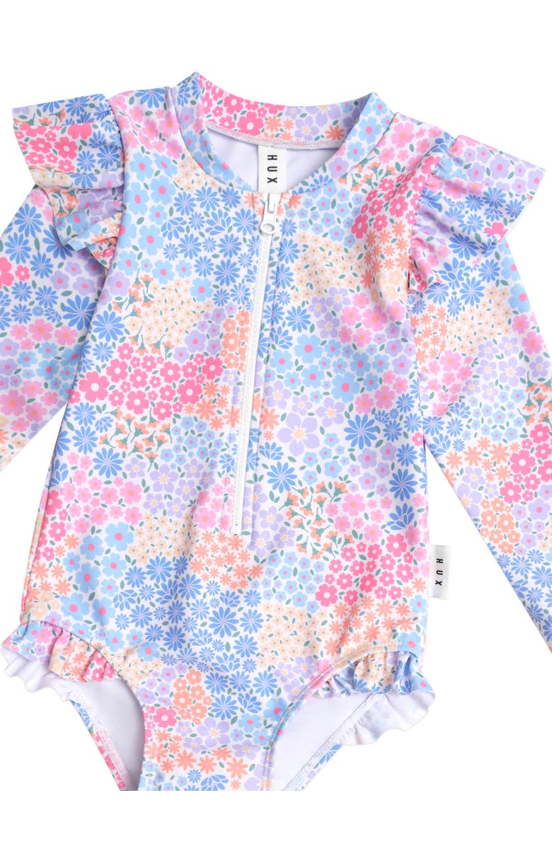 Huxbaby Frill Swimsuit Floral Bloom, Alternate, color, Multi