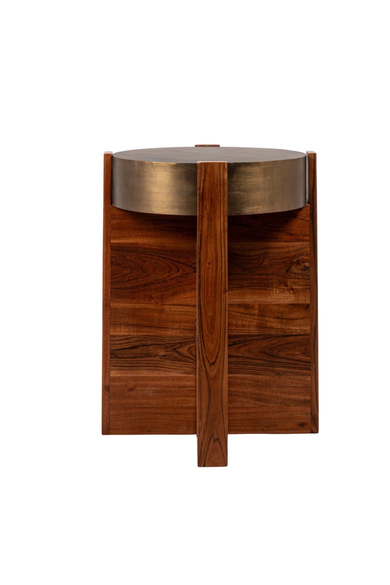 Side Table with Top, Alternate, color, Brown