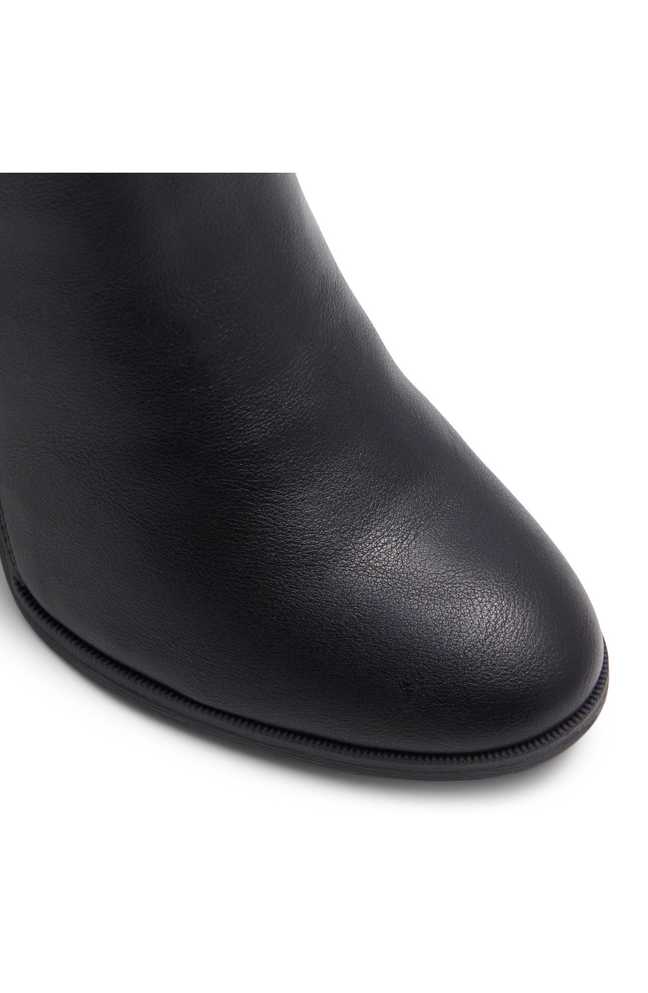Gwenevere Faux Leather Bootie, Alternate, color, BLACK